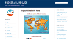 Desktop Screenshot of budgetairlineguide.com